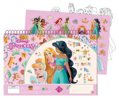 Disney Princess Dreams A/4 spiral sketchbook 40 sheet with Stickers