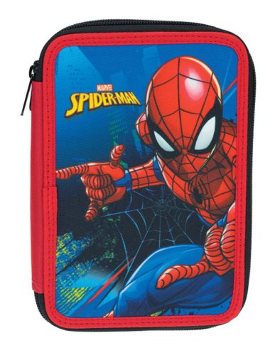 Spiderman Blue Filled Double-decker Pencil Case