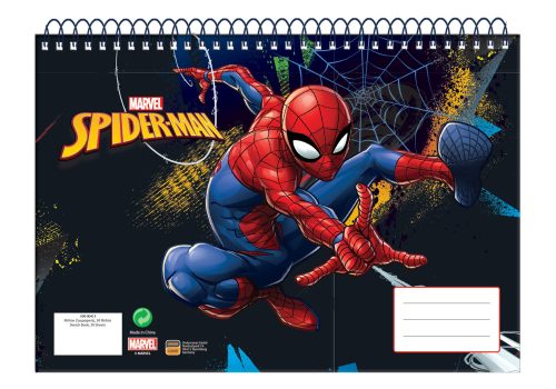 Spiderman Dark A/4 spiral sketchbook, 30 sheets