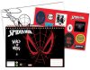 Spiderman World of Webs A/4 spiral sketchbook with 40 sheets and stickers