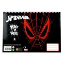 Spiderman World of Webs A/4 spiral sketchbook with 40 sheets and stickers