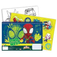   Spiderman Spidey Dino-Webs A/4 spiral sketchbook with 40 sheets and stickers