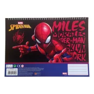   Spiderman Miles Morales A/4 Spiral Sketchbook with 40 Sheets and Stickers
