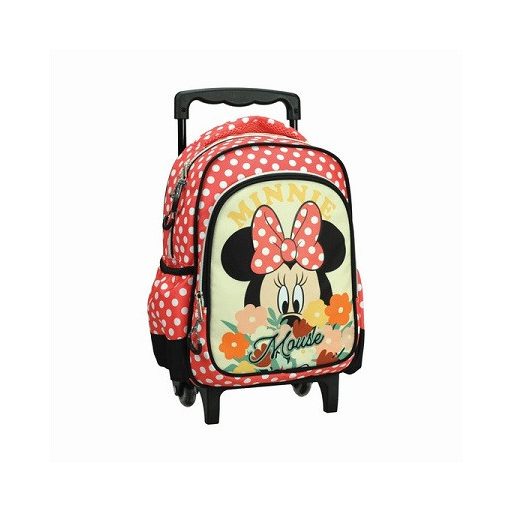 Disney Minnie Floral rolling kindergarten backpack, bag 30 cm