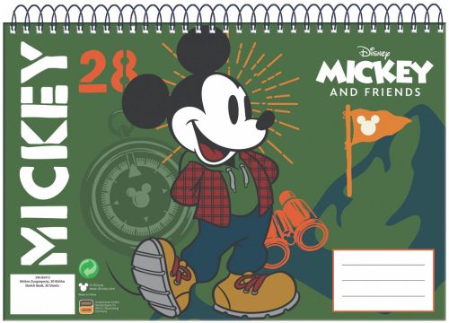 Disney Mickey A/4 spiral sketchbook 30 pages