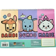   Disney Animals Classic A/4 Spiral Sketchbook with 40 Sheets and Stickers