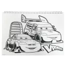 Disney Cars Roaring A4 Spiral Sketchbook with 40 Sheets and Stickers