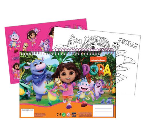 Dora the Explorer Jungle A/4 Spiral Sketchpad 40 Pages with Sticker