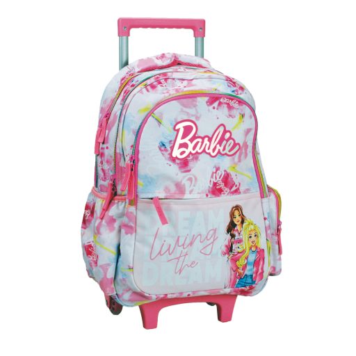 Barbie Paints rolling school backpack, 46 cm