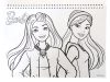 Barbie Paints A/4 spiral sketchbook with 40 pages and stickers