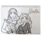Barbie Paints A/4 spiral sketchbook with 40 pages and stickers