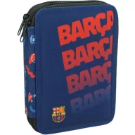 FC Barcelona Barca filled double-decker pencil case