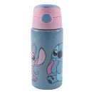 Disney Lilo and Stitch Aliens aluminum straw bottle with hook 500 ml