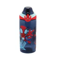 Spiderman Spidey Web plastic straw bottle with clip 450 ml