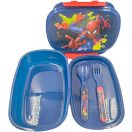 Spiderman Splotch sandwich box + cutlery set