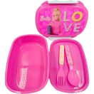 Barbie Love sandwich box + cutlery set