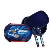Sonic the Hedgehog Faster Sandwich Box + Cutlery Set