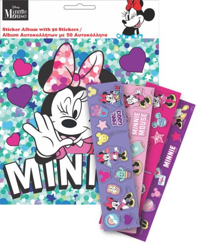 Disney Minnie sticker album with 50 stickers