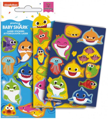 Baby Shark holographic sticker set