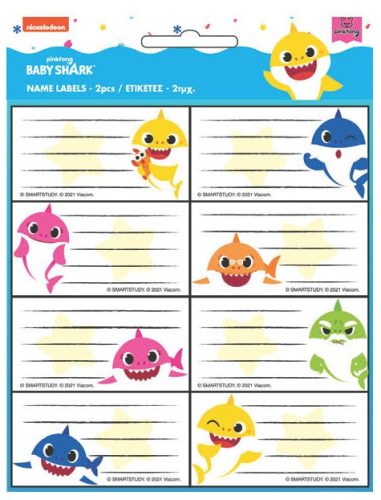Baby Shark Notebook Label 16 pieces