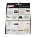 Avengers Heroes notebook label, pack of 16