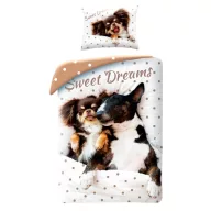 Animals Sweet Dreams Dog Bedding Set 140x200cm, 70x90 cm