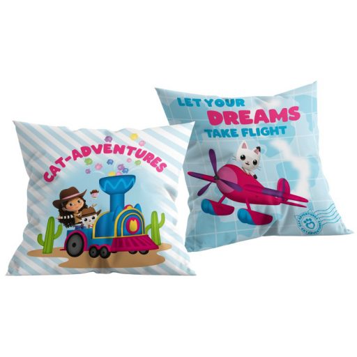 Gabby's Dollhouse Cat-Adventures cushion, decorative pillow 40x40 cm