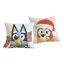 Bluey Christmas pillow, decorative pillow 40x40 cm