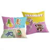 Brainrot Crazy Mix decorative pillow 40x40 cm
