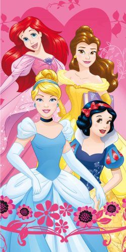 Disney Princess Heart Towel, Beach towel 70x140 cm