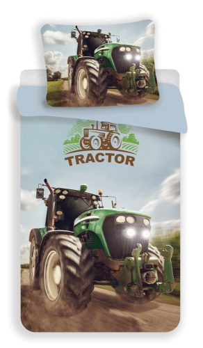 Tractor Green Red Bed Linen 140×200cm, 70x90 cm microfibre