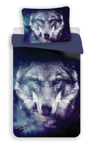 Wolf Blue Bed Linen Microfiber 140×200cm, 70x90 cm microfibre