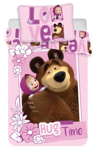 Masha and the Bear Hug Time Kids Kids Bedlinen (small) 100×135 cm, 40×60 cm