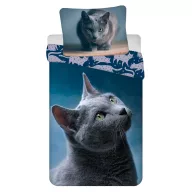 Cat Dark bedding cover 140x200 cm, 70x90 cm