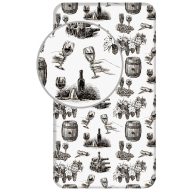 Wine Glass Fitted Sheet 90x200 cm