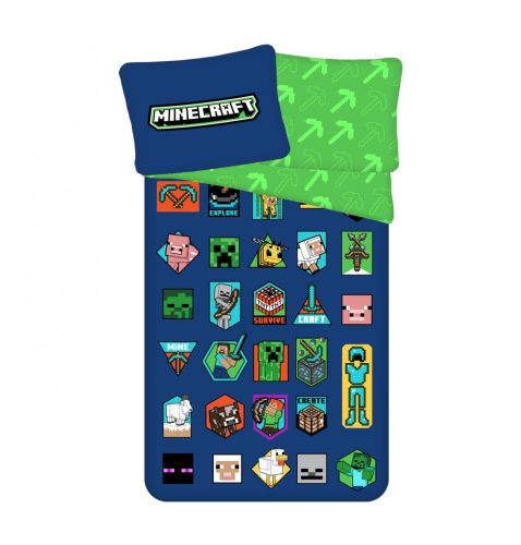 Minecraft Badges Bed Linen 140×200cm, 70×90 cm