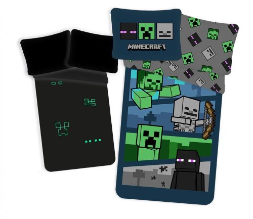 Minecraft Hostile Mobs Glow-in-the-Dark Bed linen Set 140×200cm, 70x90cm