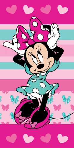 Disney Minnie Hearts Towel, Beach towel 70x140 cm