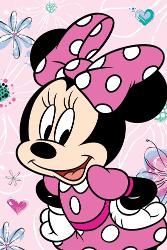 Disney Minnie Flowers Microflannel Blanket 100x150 cm