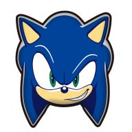   Sonic the Hedgehog Smirk shaped pillow, decorative pillow 29x35 cm