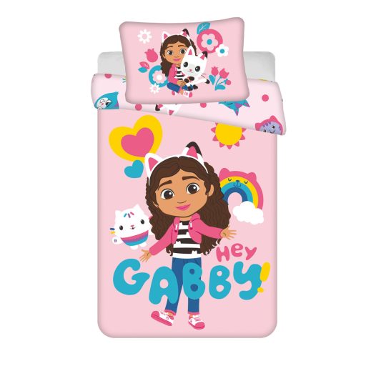 Gabby's Dollhouse Hey children's bedding set 100x135cm, 40x60 cm