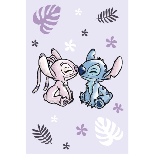 Disney Lilo and Stitch Purple fleece blanket 100x150cm