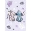 Disney Lilo and Stitch Purple fleece blanket 100x150cm
