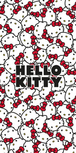 Hello Kitty Red Bows bath towel, beach towel 70x140cm