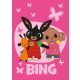 Bing Pink Butterflies polar fleece blanket 100x150cm