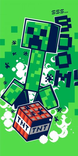 Minecraft bath towel, beach towel Boom 70*140cm