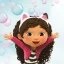 Gabby's Dollhouse Bubbles Hand towel, face cloth, towel 30x30cm