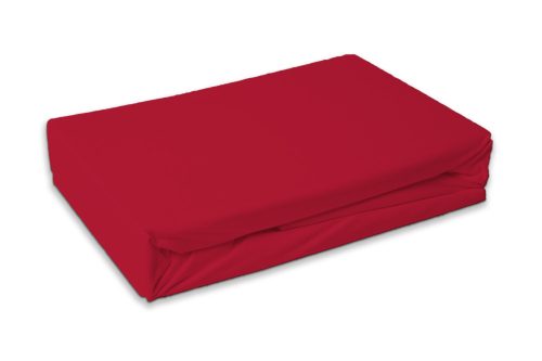 Red Terry Fitted Sheet 90x200 cm