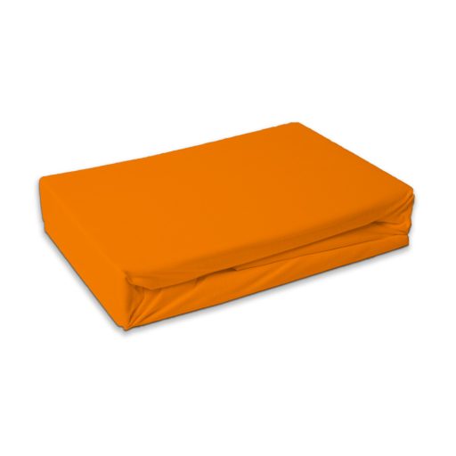 Colour Orange Orange terry fitted sheet 180x200 cm
