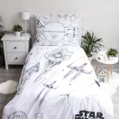 Star Wars Death Star Glow in the dark bedding set 140x200cm, 70x90cm